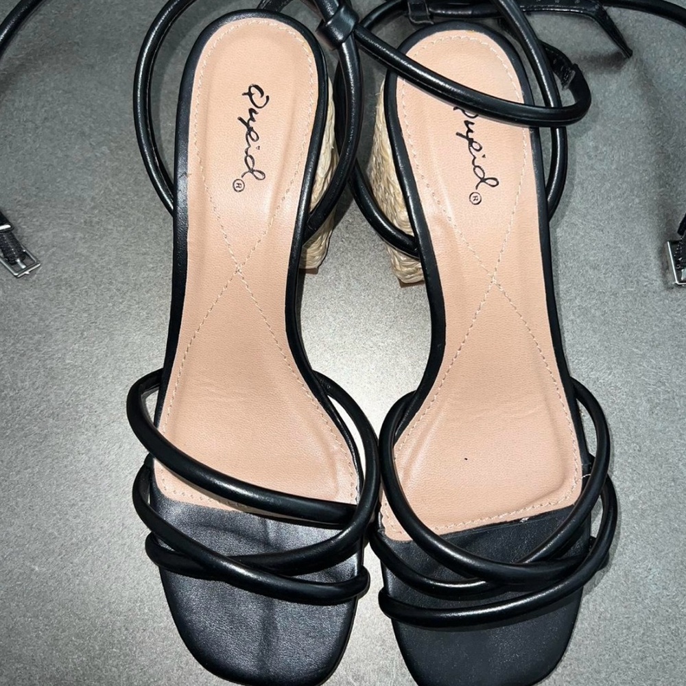 Strappy wedge sandals
